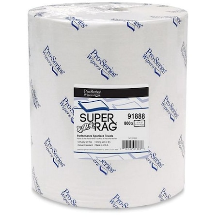 Mercantile Development SUPER RAG OIMUM PERFORMANCE, WHITE SPUNLACE TOWEL, 12X12, 800/JUMBO ROLL 91888